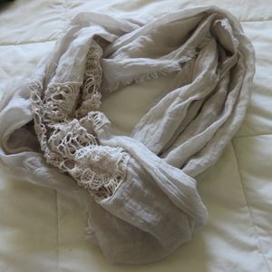SOLD Lacy Cream Infinity Scarf NWOT